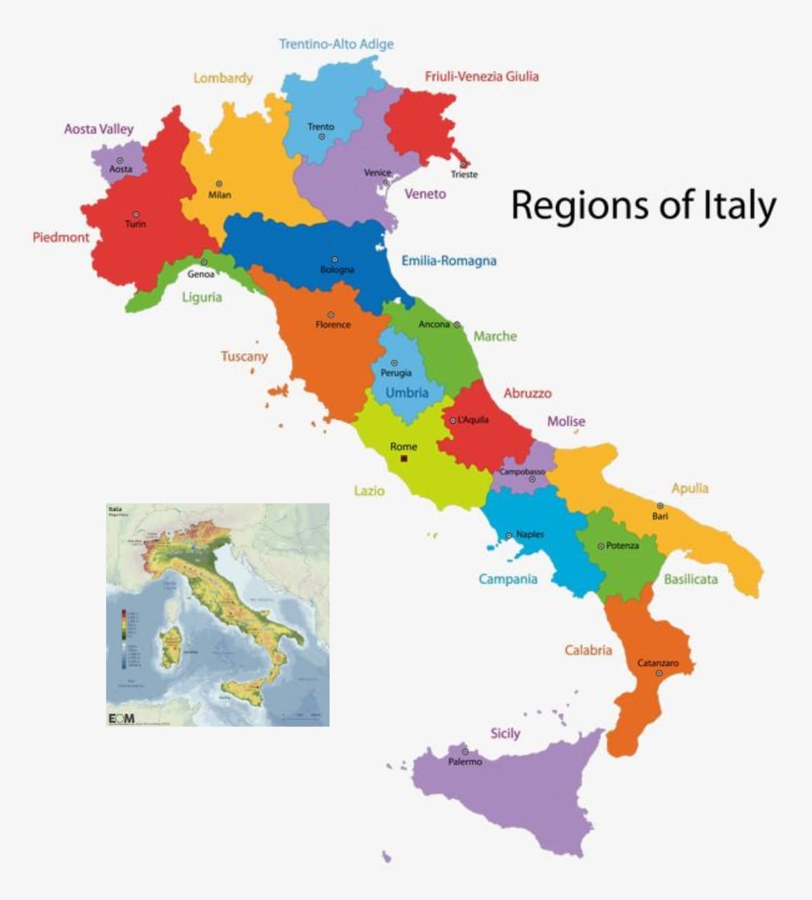 Mapa de Italia